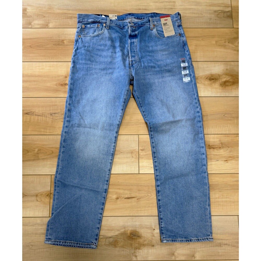 Levi's Jeans Mens 40x32 Blue 501 Original Premium Fit Button Fly Straight Leg